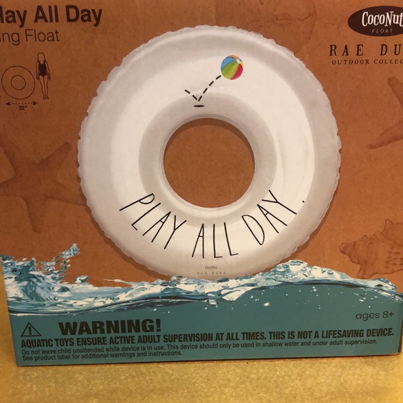 RAE DUNN RING FLOAT AND BEACH BALL. Swimming pool fun items. - Picture 4 of 8